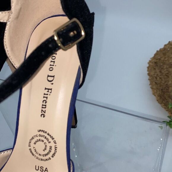 Vittorio D'Firenze Blossom Carina-76 Faux Suede T-strap Peep-toe Platform Stilet - Picture 5 of 12